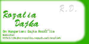 rozalia dajka business card